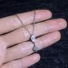 1ct Marquise Cut Moissanite Necklace Dainty Clavicle Chain Women
