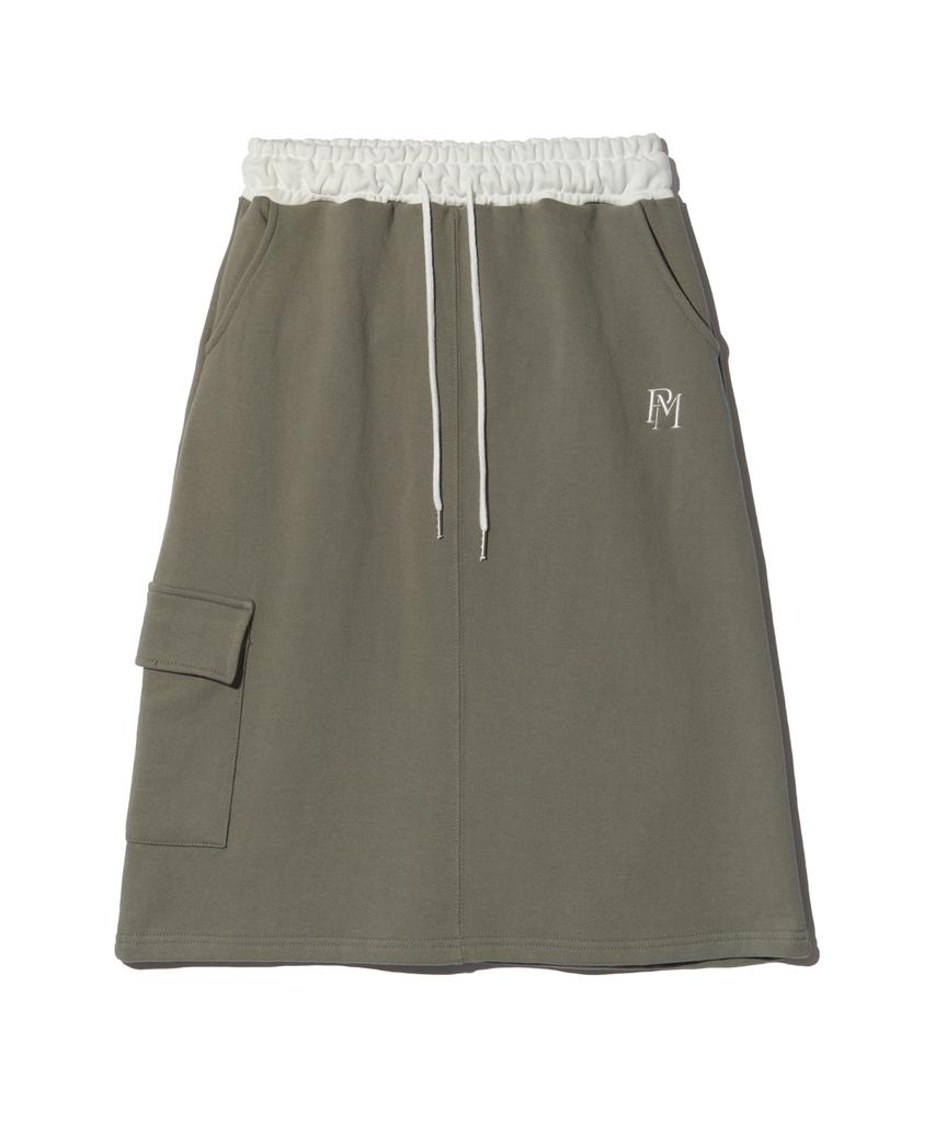 PEACE MAKER Official Cargo Midi Skirt (Olive)