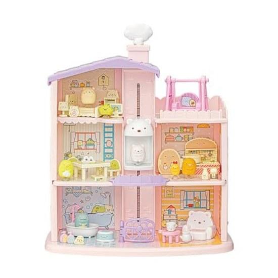 Takara Tomy Sumikko Gurashi Pegar Girar Shirokuma Ascensor Casa de Tres Pisos