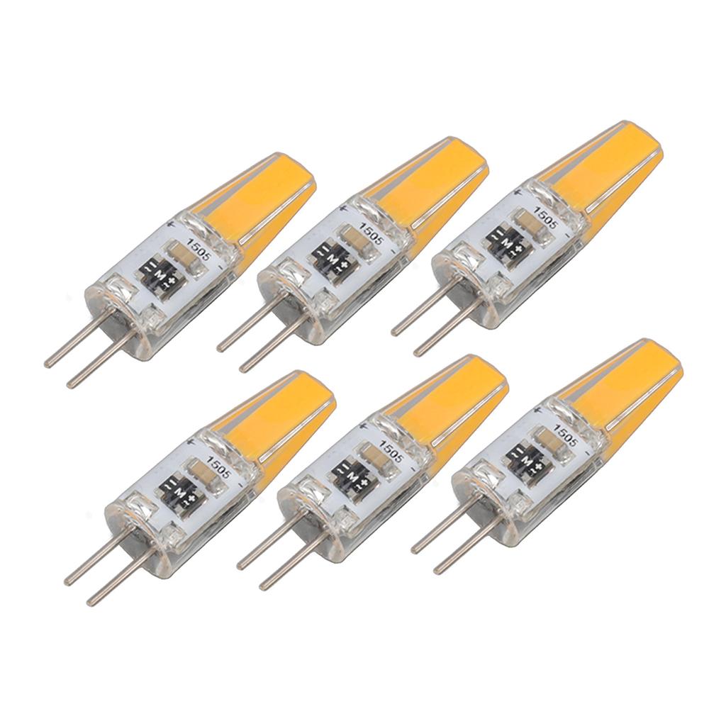 6 Stück G4 Glühbirne Dimmbar 2W 180lm LED Glühbirne für Tischlampe Wandlampe Kronleuchter Ersatz 120V