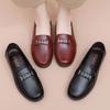 New Shoes Spring and Autumn Models Middle-aged and Elderly Women's Shoes Comfortable Middle-aged Leather Shoes Black Work Soft-soled Single Shoes