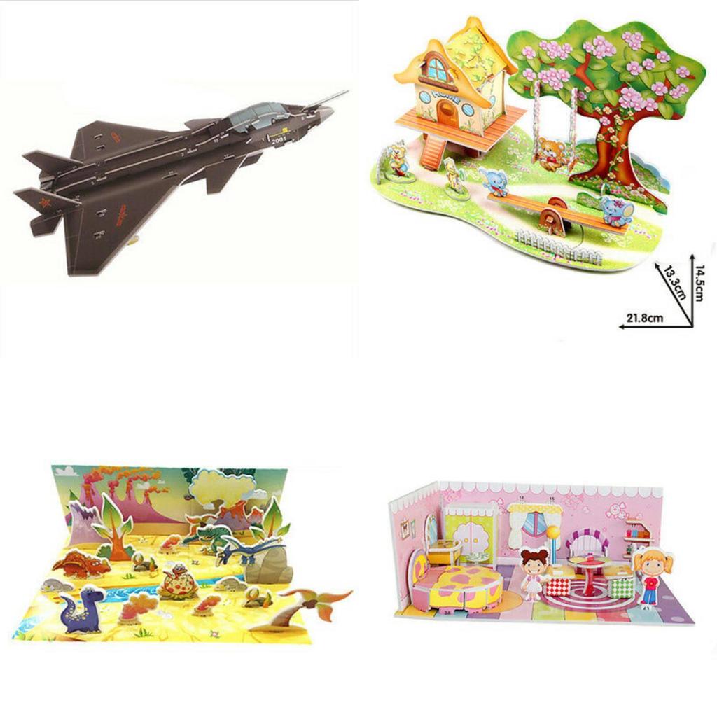 Children's 3d Puzzle Paper Diy Educational Toy Creative Building Kit For Kids