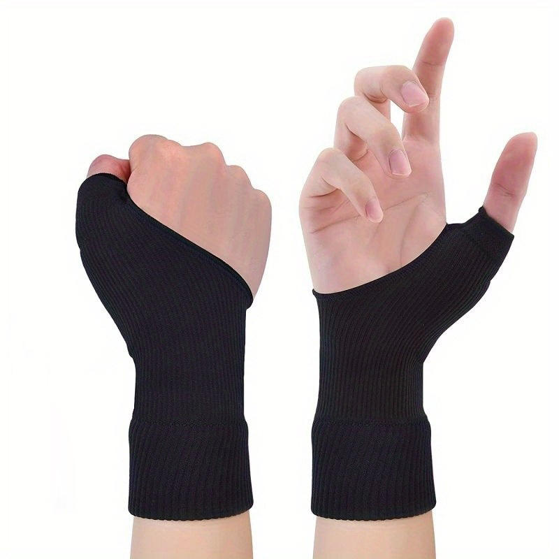 1Pair Wrist Thumb Compression Arthritis Gloves, Breathable Wrist Support Brace Wrist Sleeve With Gel Thumb Injury Pads
