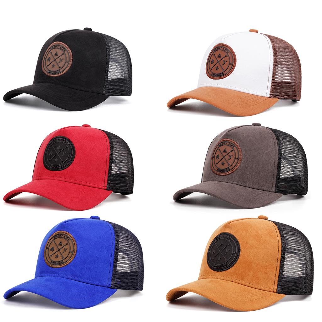 Men's Fashion Enjoy Life Hat Outdoor Sports Duck Tongue Hat Embroidered  Women's Baseball Sun Hat Mesh Cap Unisex