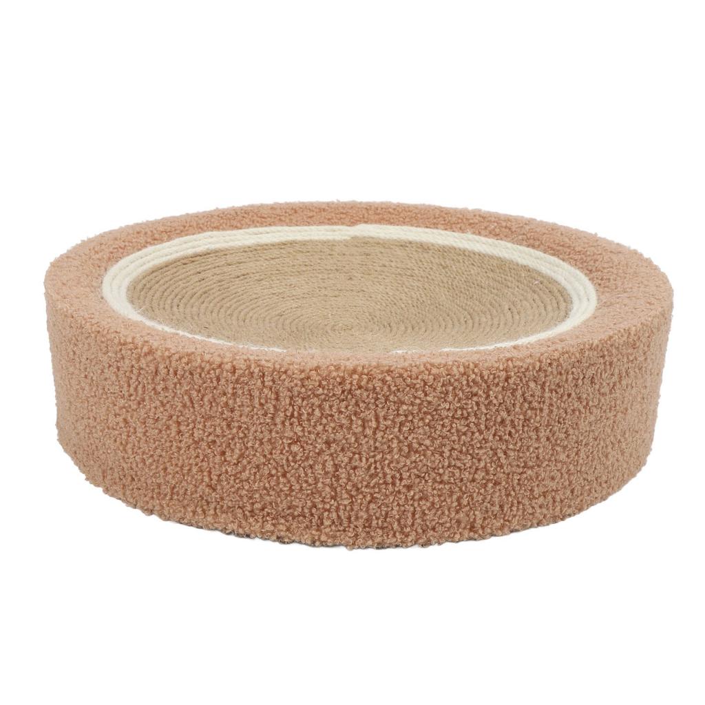 Round Cat Scratcher Ergonomic Cat Scratching Lounge Bed Sisal Cat Scratch Pad for Indoor Cats Claw
