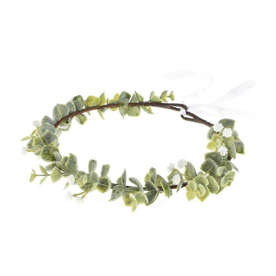 Bridal Flower Crown Fairy Style Flower Crown Artificial Flowers Eucalyptus Leaf Chaplet Head Wreath
