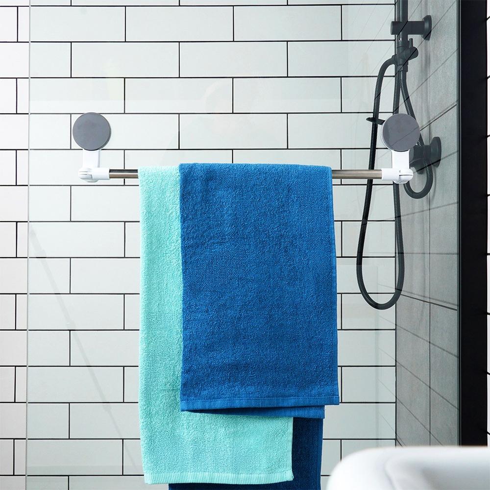 Bathroom Towel Rack with Suction Cups, Wall-Mounted, No-Drilling