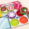 Kids' Wooden Fruit Color Sorting Plate & Bead Clamping Educational Toy for Sensory Training