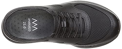 Marugo Kids' Run Run Rain Waterproof Shoes for School, Rainy Days, Easy Care, Boys and Girls, Black, Size 22.0 cm, 2E