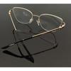 Classic Luxury Half Rim Metal Golden Black Finish Eyeglass Frame Cart-Metal JL166605724963