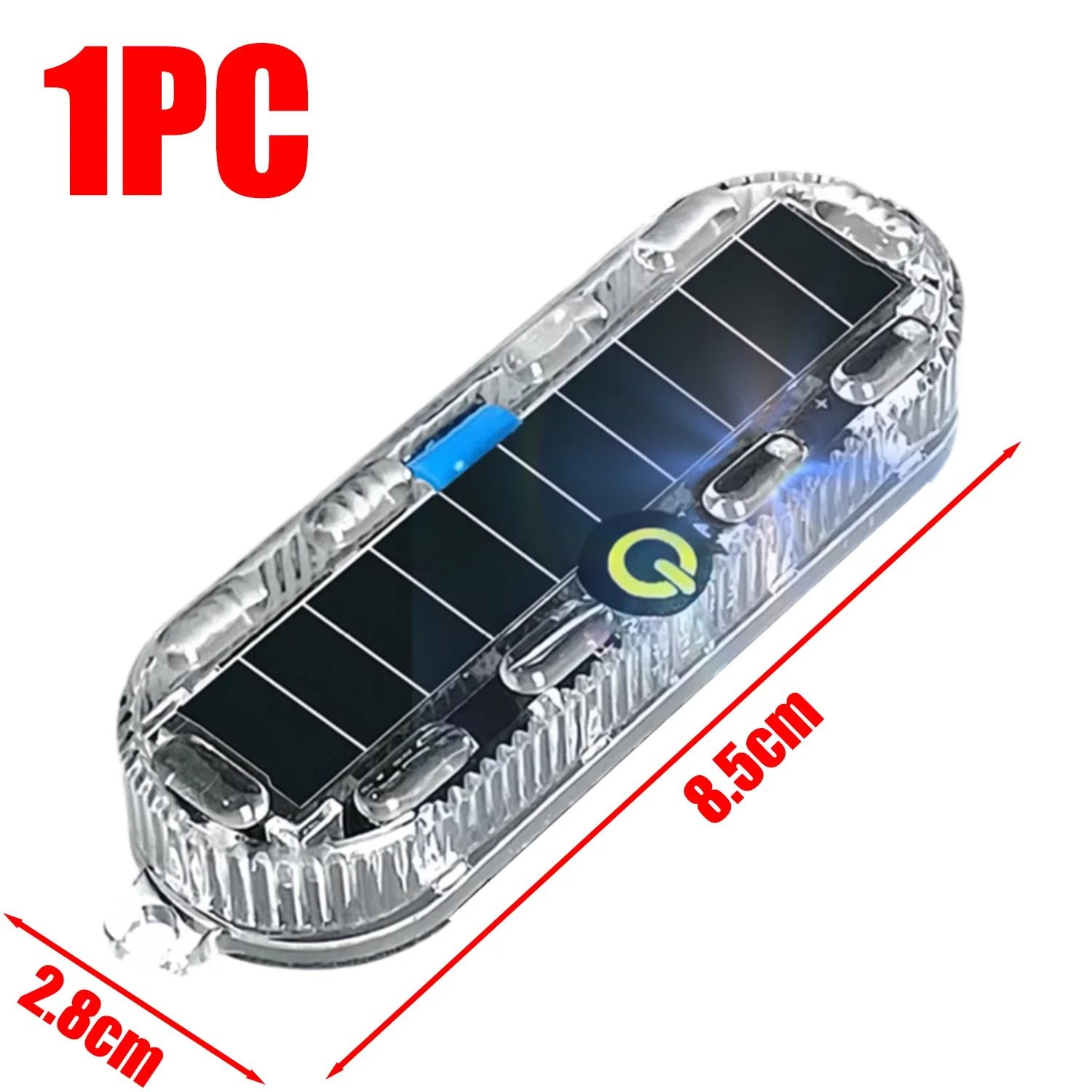 Solar Strobe Light Small LED Tail Lights for Warning Waterproof Flashing Lights Vehicle Strobe Lights Safety Light for Cargo