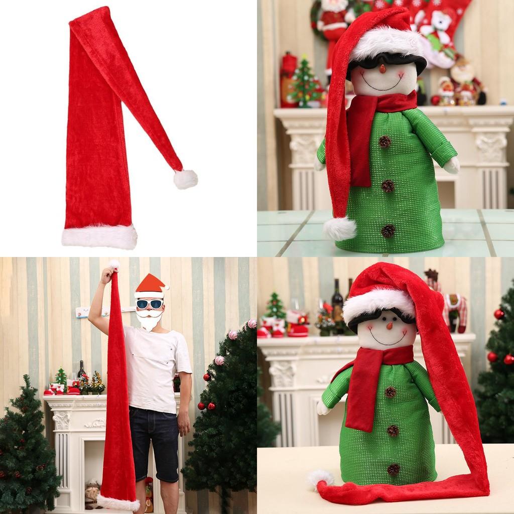 Christmas Hat For Child Adults With Plush Material And Extended Length Holiday Costume Accessory