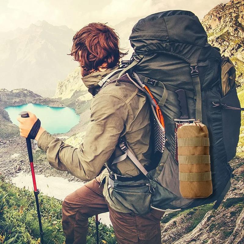 Tactical Molle Water Bottle Bag Outdoor Camo Hunting Camping Hiking Drawstring Holder Multifunction Bottle Storage Pouch Pocket 4