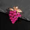 Elegant Light Purple Grape Brooch for Women - Luxury Corsage Pin for Suits and Coats