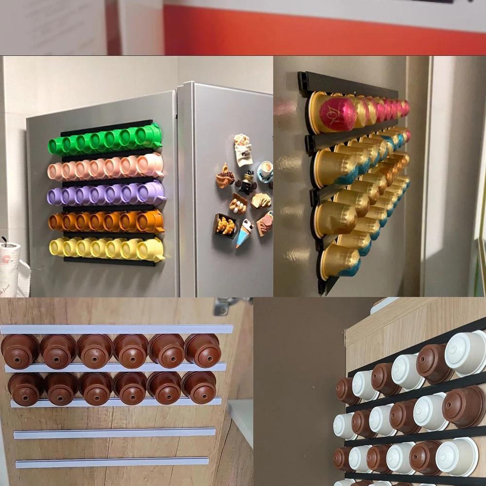 Gestell für 6 Kaffeebohnenschalen, schwarzes Gestell für Kaffeekapseln für alle Kaffeebohnenschalen, Küchenaufbewahrung