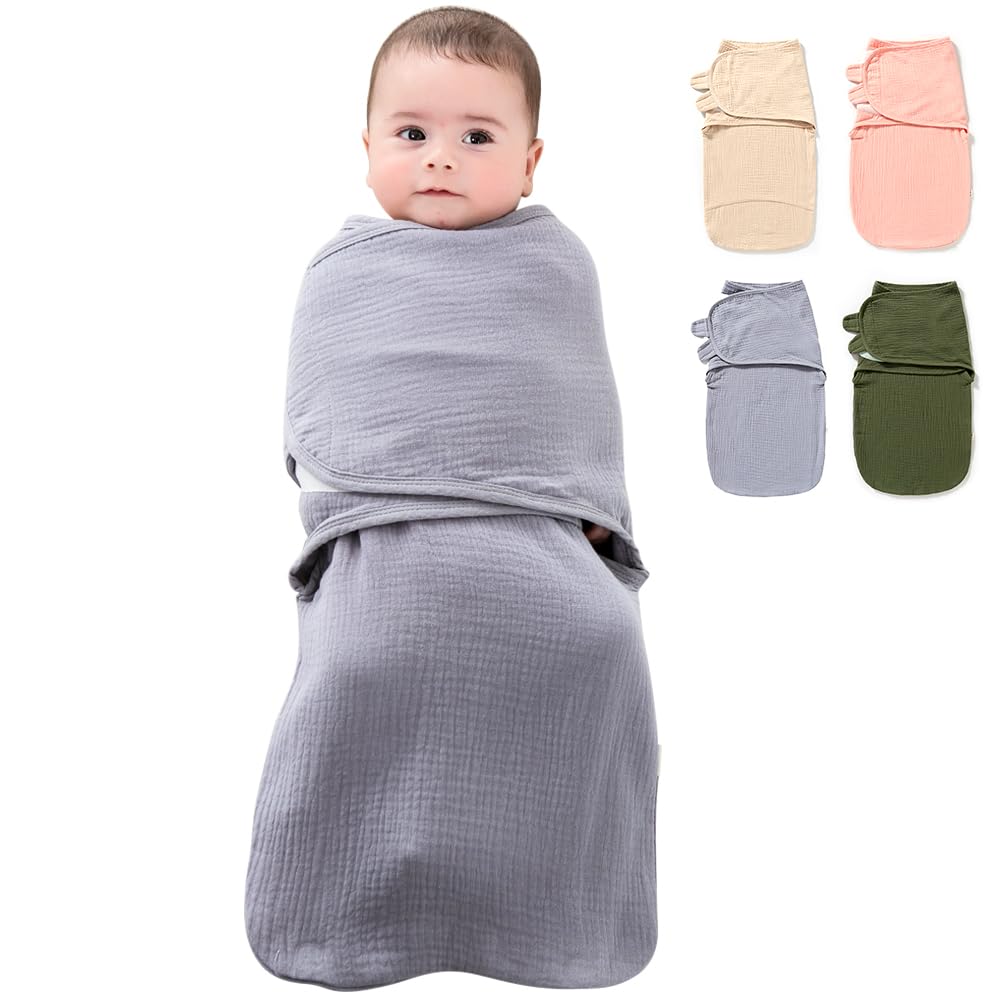 HEARTST Swaddling Newborn Baby Sleeping Natural 3 Ways To 3 Layers of Adjustable Baby Sleeping Measures Against Night Baby Shower Perfect for Months