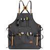 Thickened Canvas Garden Apron: Adjustable, Waterproof & Oilproof Smock with Logo Print