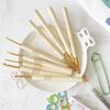 M-Modern-9Pcs 135Mm Bamboo Crochet Hook Wooden Handle Crochet Hooks Knitting Needles Sets For Making Sewing Blankets Yarn Crafts