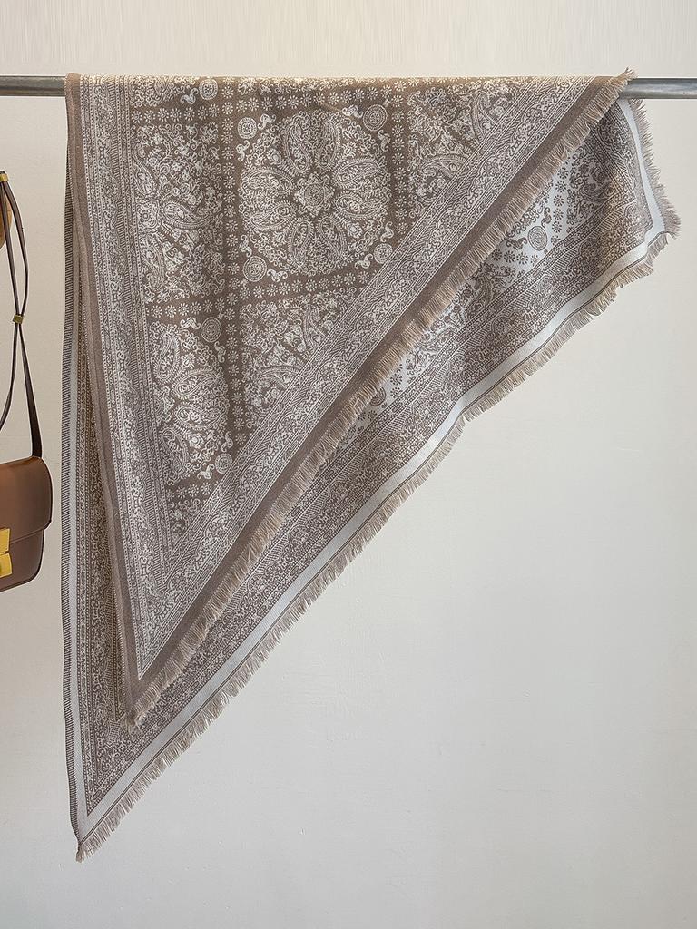 Women's Paisley Print Cashmere Shawl Imitation Pashmina Scarf Soft Warm Winter Wrap Fashionable Female Design Blanket Bufanda