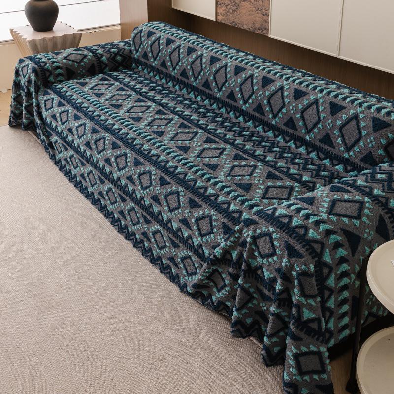 Thick Bohemian Plush Sofa & Bed Blanket - Decorative Nap & Air Conditioning Cover