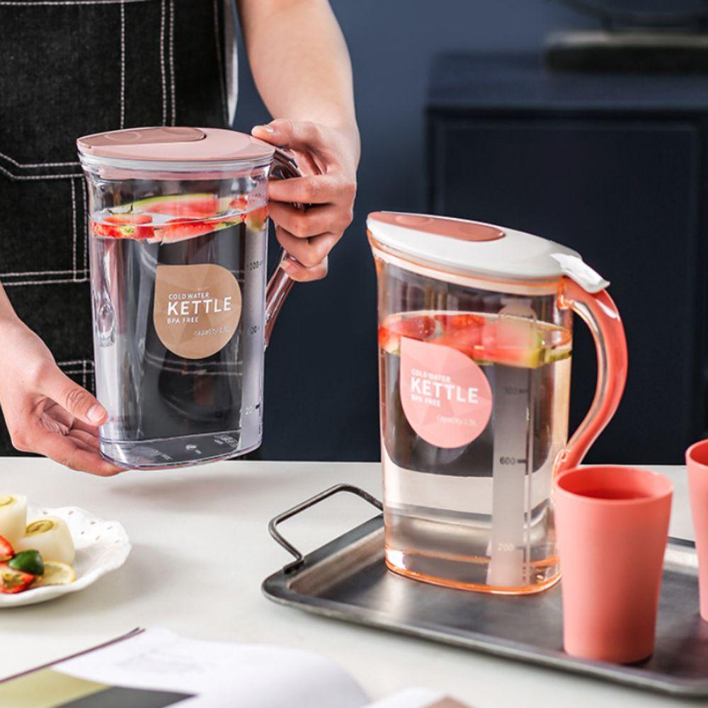 With Cups Cold Water Kettle Heat Resisttant Water Jug Durable Water Carafe  Summer