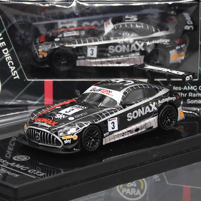 PARA 1:64 BENZ GT3 2021 Gulf 12H Racing Sonax Alloy Car Diecasts & Toy Vehicles Car Model Miniature Scale Model Car For Children