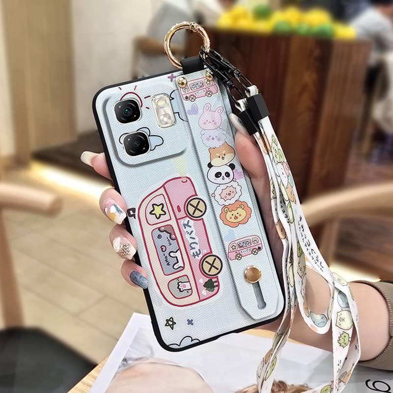 Back Cover Shockproof Phone Case For Infinix Hot50i/Smart9/X6531/X6532 Silicone Ring Anti-knock Waterproof Kickstand