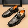 Britain Gentleman New Designer Pointed Mix Color Wedding Brogues Shoes for Men Fashion Penny Loafter Formal Dress Footwear