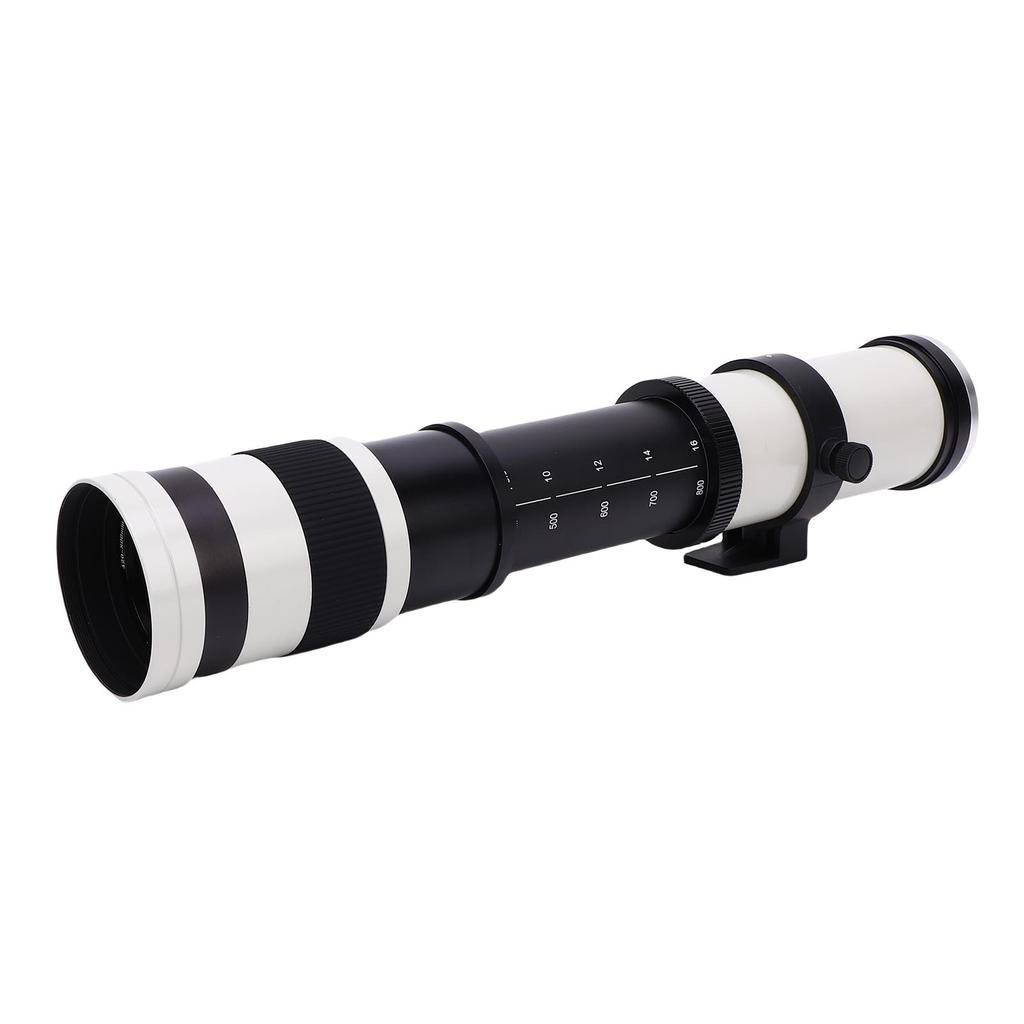 Obiettivo Zoom Teleobiettivo 420 800mm F8.3 Adatto per Fotocamere con Attacco EF EF S Messa a Fuoco Manuale Obiettivo per Fotocamera Lega di Alluminio Vetro Ottico