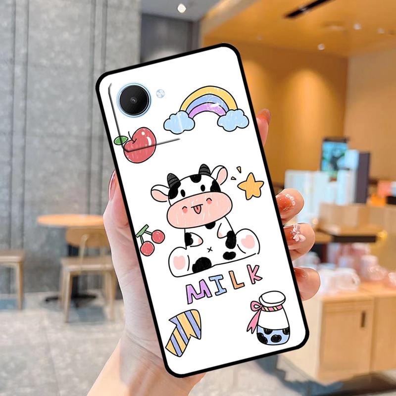 Dairy Cattle Cow Speckle Case For Realme C55 C33 C31 C35 C30 C11 C15 C25s C21Y GT Neo 5 3T 2T 8 9 10 11 Pro Plus