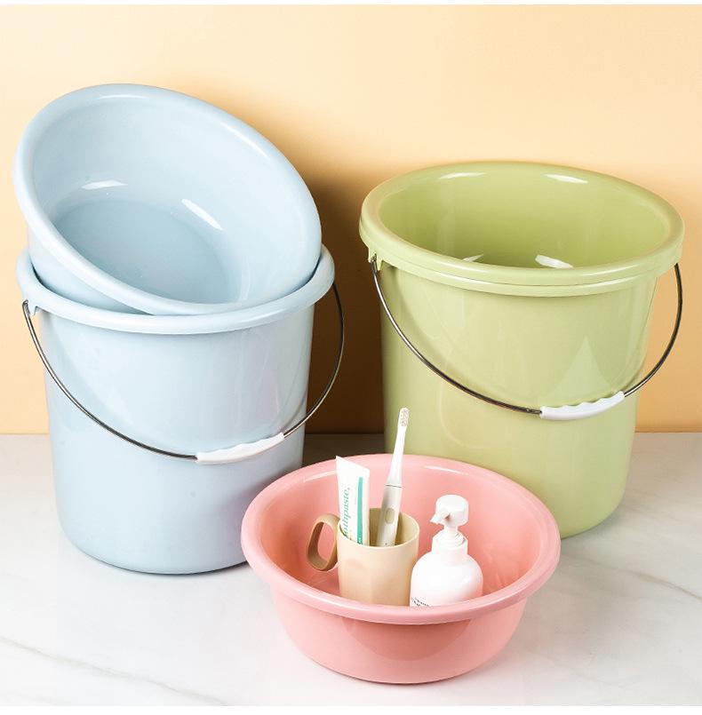 Back-to-School Essentials: Two-Piece Multi-Functional Thickened Washbasin and Handheld Plastic Water Bucket