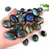 Polished Labradorite Stones Natural Blue Flash Tumbled Crystals for Home Decor Gift