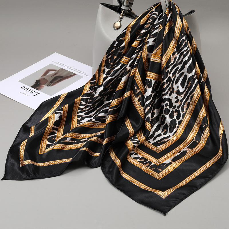 90 Square Scarves, Silk Scarves, Women's New Spring and Summer High-end Sense Versatile, Thin Scarves, Shawls Outside