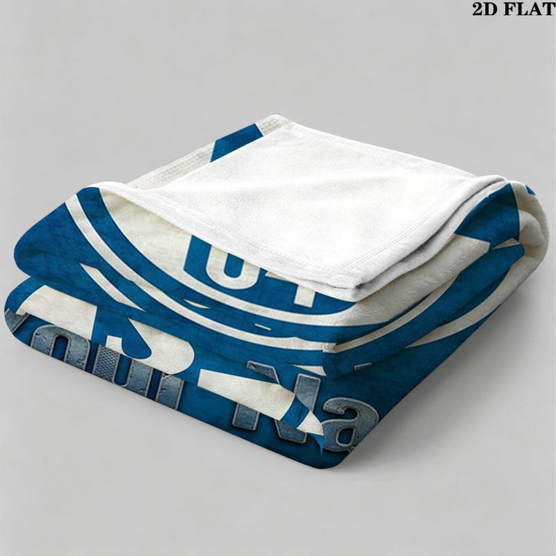 1PC FC Schalke 04 Custom Name Patterned Flannel Blanket Suitable For All Seasons for Home Decor Warmth and Comfort Gifts Holiday Present