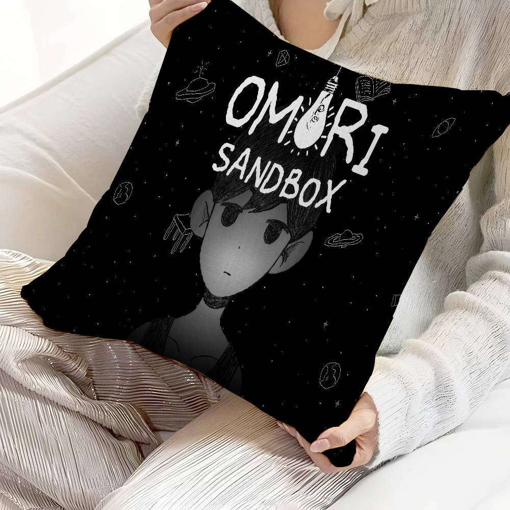 Cute Cartoon Omori Game Pillow Cushion Cover Pillowcase Living Room Sofa Home Decor