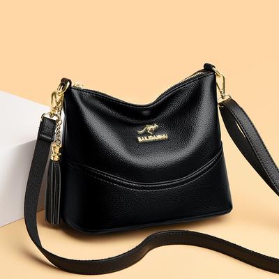Autumn New Autumn Style Middle-aged and Elderly Women's Bag Shoulder Crossbody Bag Soft Leather Women's Singles Bag