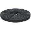 Umbrella Weight, Umbrella Base, 4 Pieces, Fillable, for 52 Kg Water or 68 Kg Sand, 48 X 48 X 8 Cm