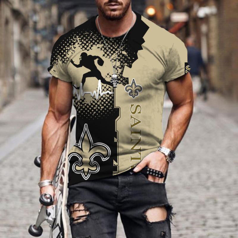 Short Sleeve Round Neck Men's Sports T-shirt Summer Classic Casual Fashion 3d Printed Running Letters Oversized Top