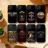 Cool G-Guns N Band R-Roses Phone Case For iPhone17 16 15 14 13 12 11 Pro Max Plus,5G Soft Black Case