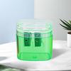 2Pcs Dual-Hole Pencil Sharpener with Lid Colored Manual Pencil Sharpener Cute Portable Students Pencil Sharpener for School Office