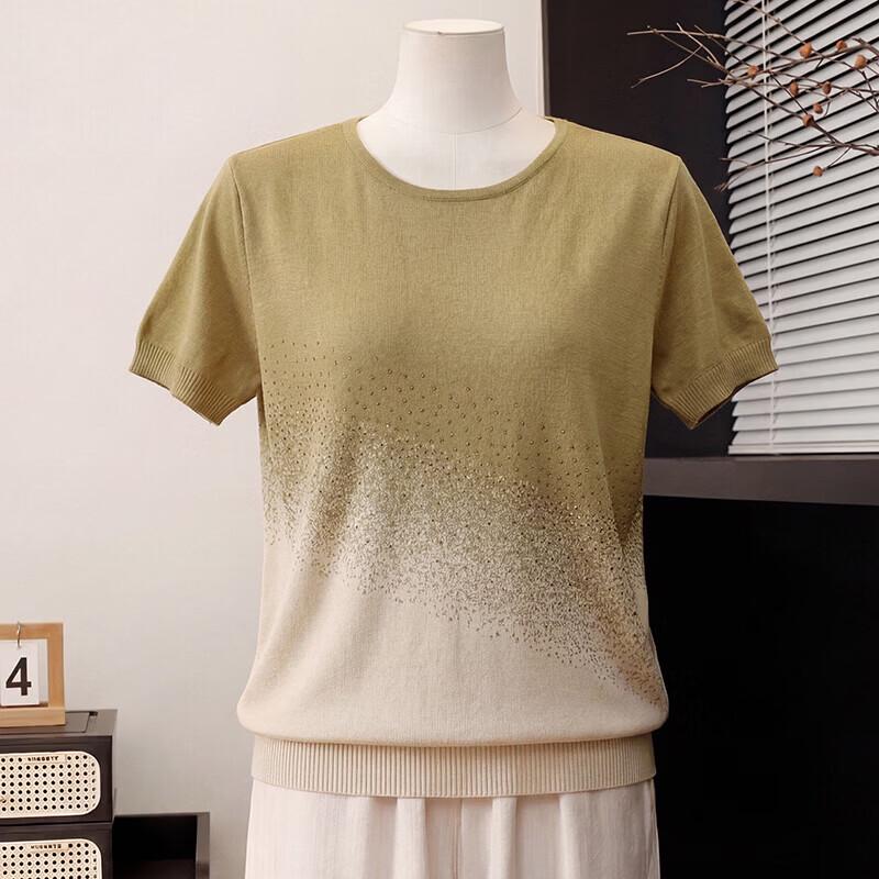 

Women s Loose-Fit Ice Silk Summer T-Shirt L