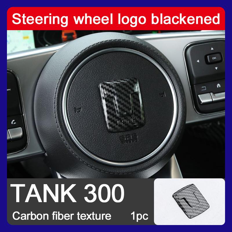 

For GWM Tank 300 Car Logo Black Blackening Modified Decoration Frosted Wheel Logo Steering Wheel Logo Front Grille Logo TANK300