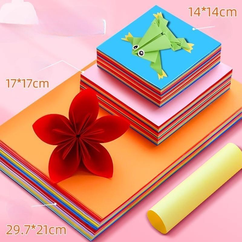 1 Sets New Children Handmade Origami DIY Craft Papers Origami Paper (100pcs)10-Color Kindergarten Diy Papers Crane Folding Paper