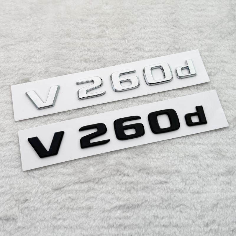 ABS-Emblem mit 3D-Buchstaben V200d V220d V250d V300d für Mercedes Benz V-Klasse, Auto-Kotflügel-Abzeichen, Plakette c