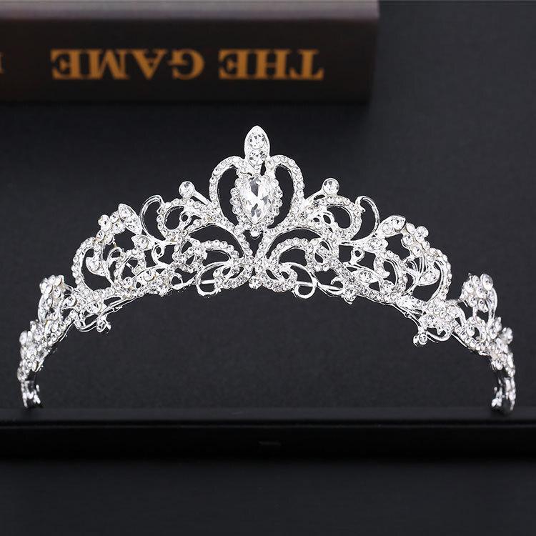 Bridal Crown Korean Style Hairband Large Crown Tiara Wedding Style Queen Princess Crown Wedding Accessories