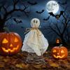 Halloween Ghost Tree Topper Spooky Small Gauze Ghost Christmas Treetop Ornaments for Halloween Party Home Decor