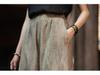 Damen-Retro-Leinenhose mit Batikmuster und weitem Bein im Laternen-Stil