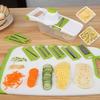 MGOXO Multi-Function Slicer, Julienne Cutter Set, Vegetable Cutter, 8-in-1 (Green)