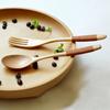 Wooden Dinner Kit Rice Cereal Soups Utensil Tableware Spoon Fork Dinnerware Sets