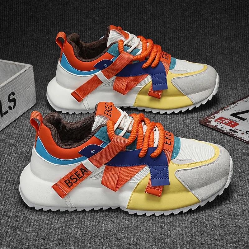 

Туфли мужские летние спортивные туфли Chaussure Hommes Comefortable новые кроссовки мода 2025 мужские повседневные микрофибровые противоскользящие 7 39